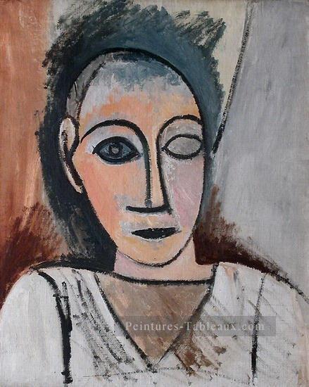Buste de l’homme 1907 cubisme Pablo Picasso Peintures à l'huile